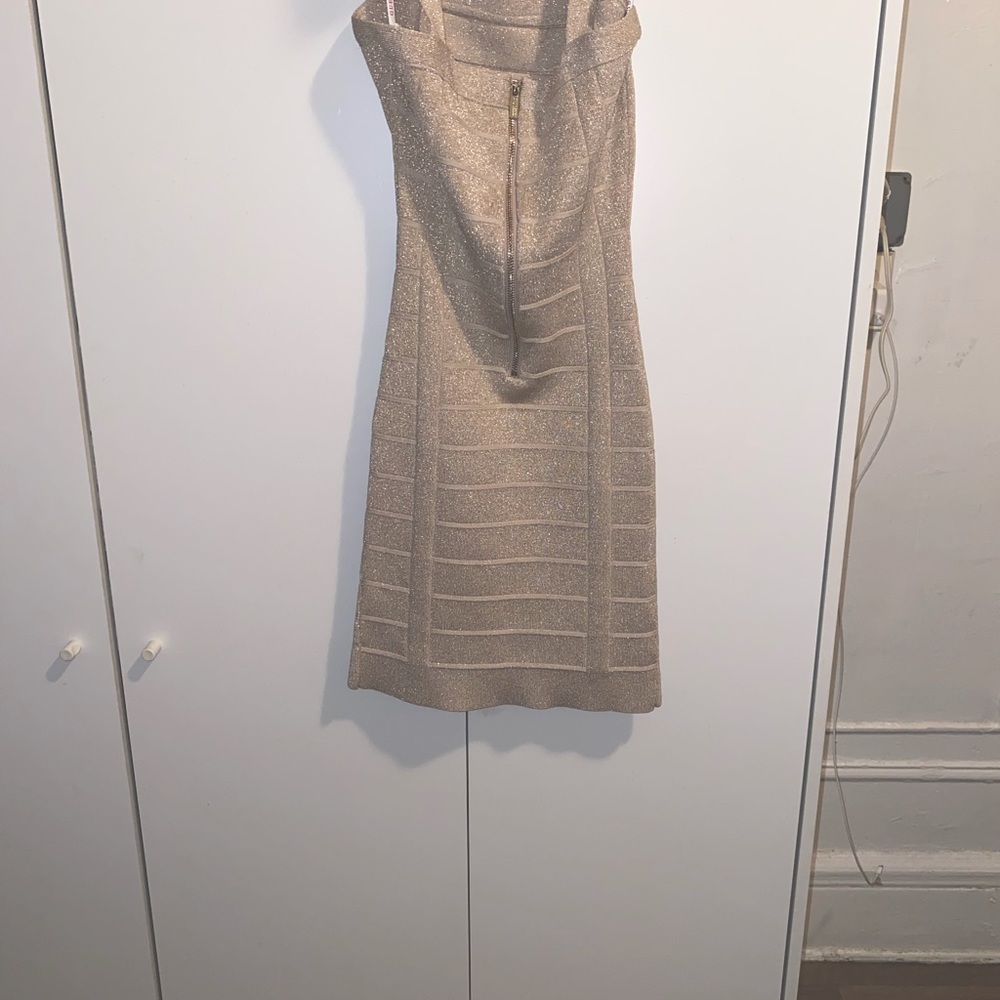 Night out dress gold size small never worn